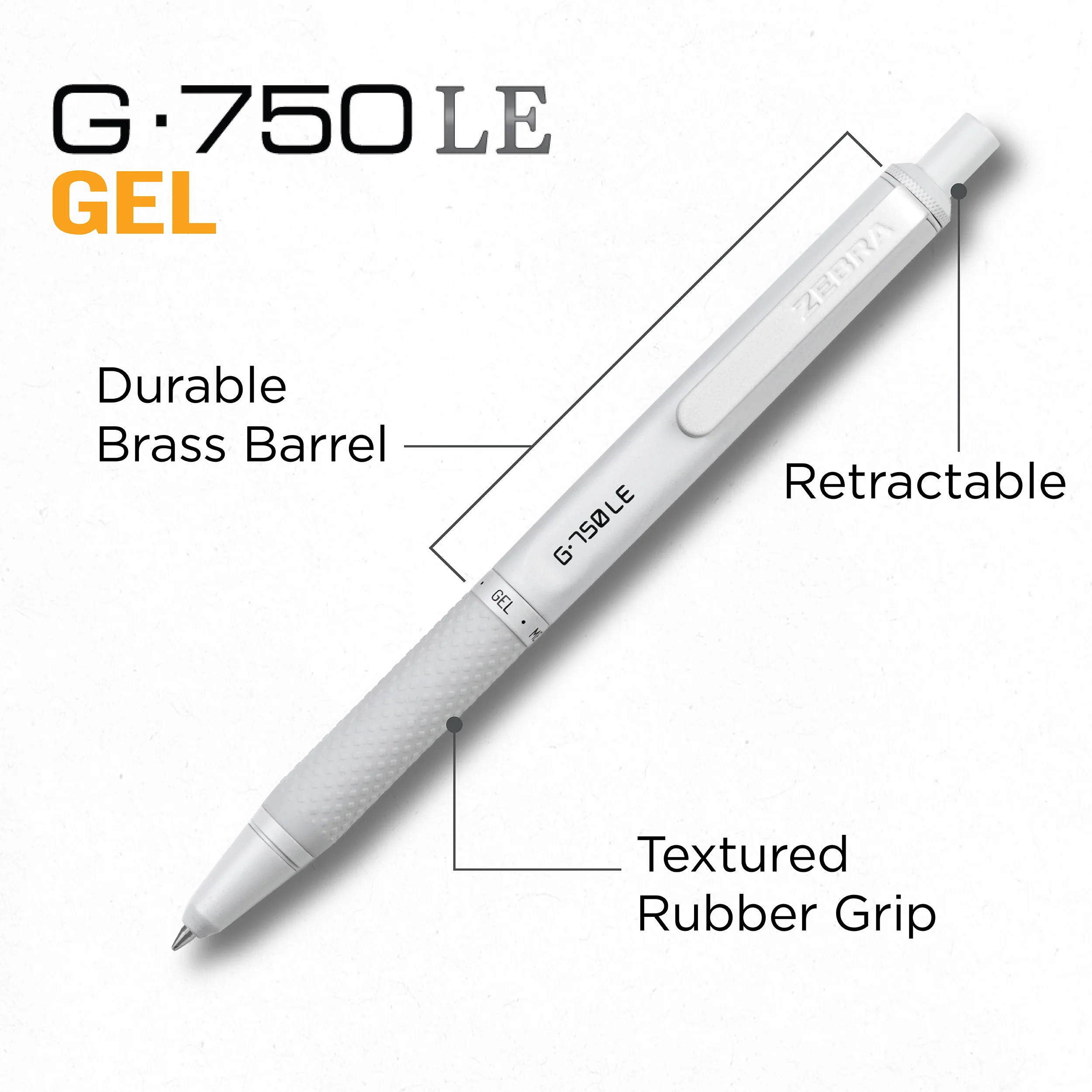 G-750LE White Retractable Gel Pen 0.7mm 1pk - Image 12